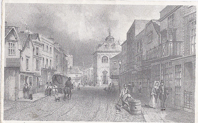 Lion Hotel, High street, Abingdon - an early engraving