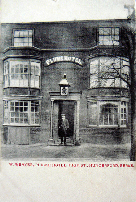 Plume Hotel, High Street, Hungerford, Berkshire - licensee W Weaver