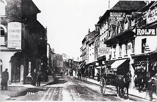 Newmarket Inn, Cheap Street, Newbury - in 1908