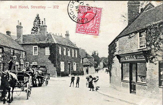 Bull Hotel, Streatley - posted in 1909