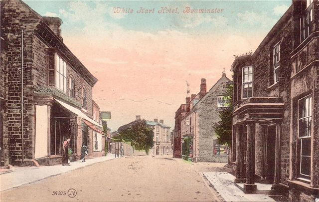White Hart Hotel, Hogshill street, Beaminster, Dorset - early 1900s