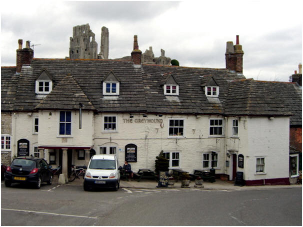 Greyhound, Market Place, Corfe Castle - in February 2009