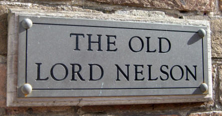 The Old Lord Nelson Plaque - in March 2009