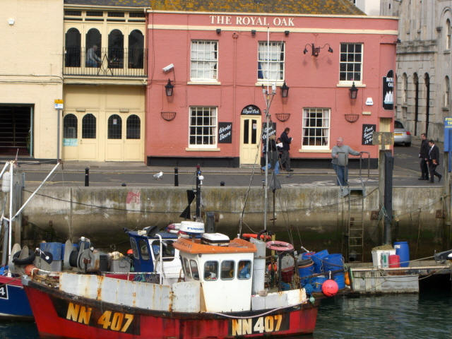 Royal Oak, Custom House Quay from the water - in February 2009