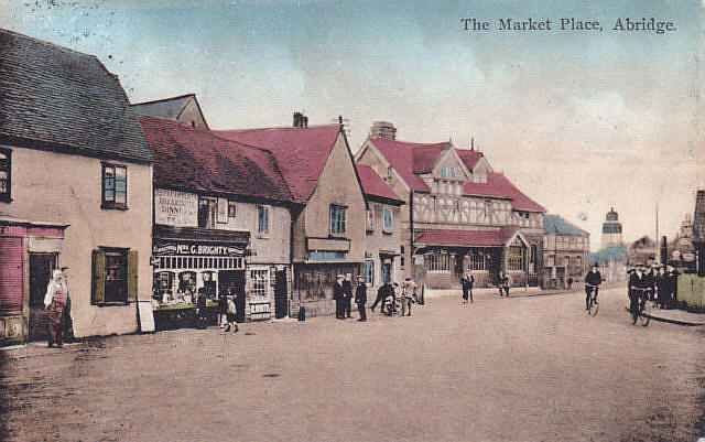 White Hart, High Street, Abridge in colour - early 1900s
