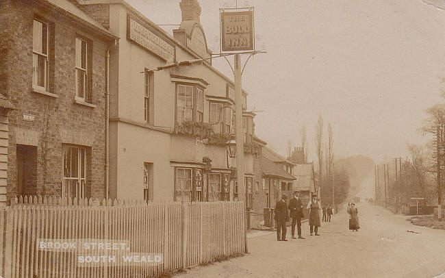 Bull Inn, Brook Street, South Weald - postmarked August 1910