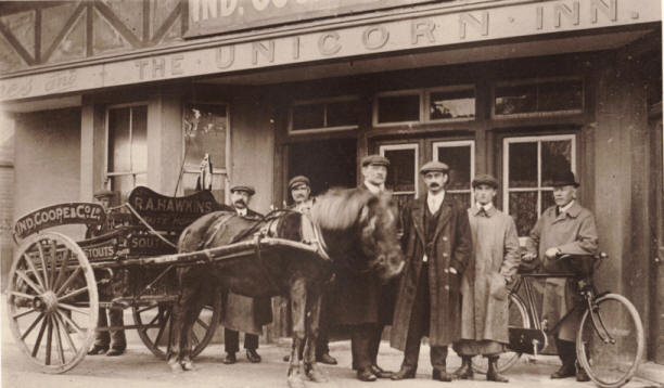 The Unicorn, Hare Street - Ind Coope Wagon at the front and R A Hawkins clearly named