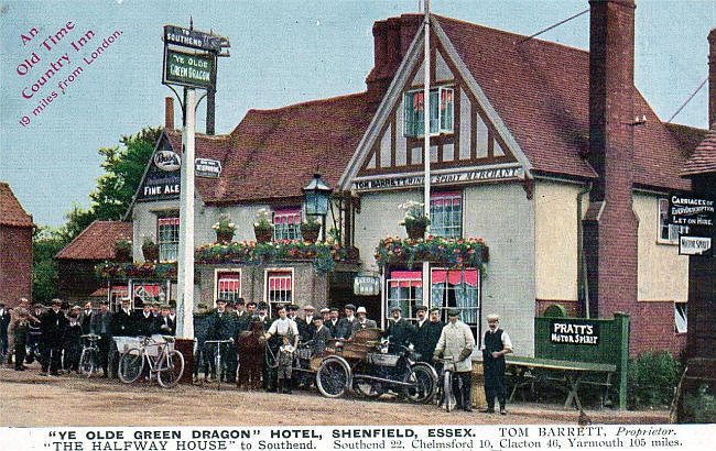 Ye Old Green Dragon, Shenfield, circa 1908 with Tom Barrett as proprietor