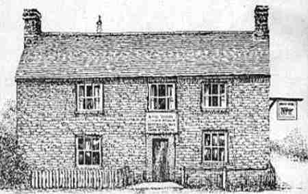 Drawing of the original White Hart, when James Taylor was Licensee