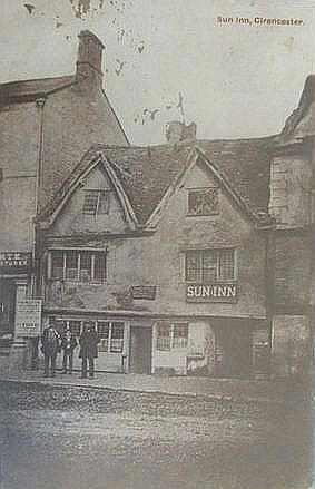 Sun Inn, Cirencester - posted 1908