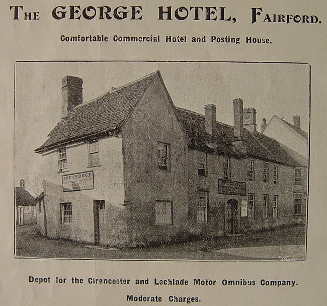 George Hotel, Fairford - 1907 advertisement