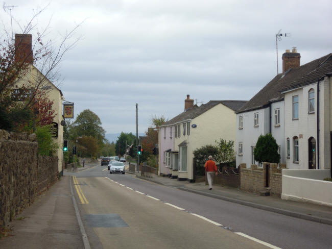 Red Lion, Huntley - the same street scene in October 2011