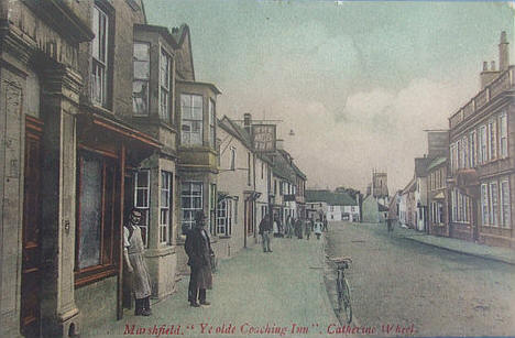 Ye Olde Coaching Inn.  Catherine Wheel, Marshfield - in 1906