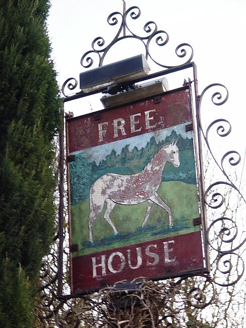 White Horse sign, Frampton Mansell - in 2013