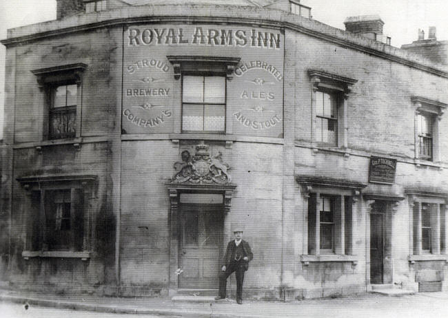 Royal Arms, Bath Road, Stonehouse, Gloucestershire - licensee Geprge P Tocknell, circa 1910 - 1920