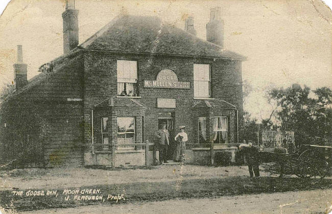 Goose Inn, Moor Green, Ardeley, Stevenage - postcard dated 1923 proprietor J Ferguson