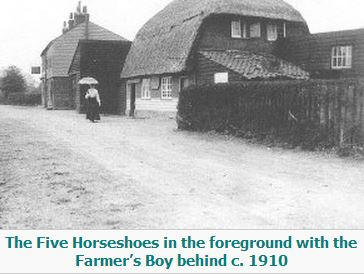 Five Shoes & Farmers Boy, Brickendon, Hertford, Hertfordshire circa 1910