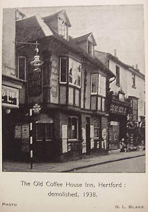The Old Coffee House Inn, Hertford - demolished in 1938