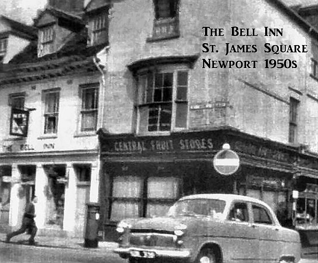 Bell Inn, St James Square, Newport, Isle of Wight in the 1950s