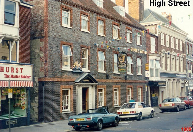 Bugle Hotel, High Street, Newport, Isle of Wight - in 1989