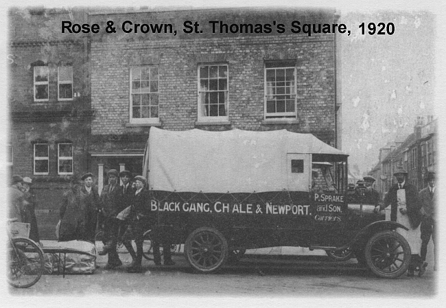 Rose & Crown, St Thomas's Square, Newport, Isle of Wight - in 1920