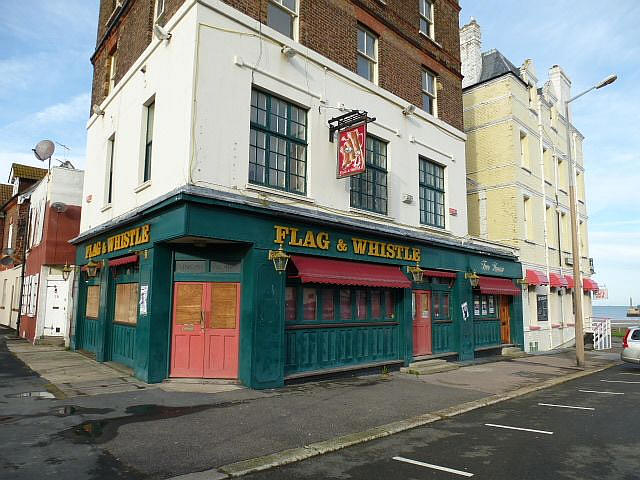 Station Hotel, Station Road - in December 2012 (Now Flag & Whistle) and Closed