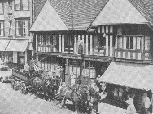 The Truman Brewery Four Horse Dray outside The Prince Albert, Broadstairs in 1959