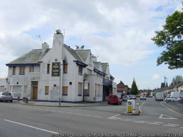 Dog and Gun Pub and Carr Lane East, Croxteth by Sue Adair