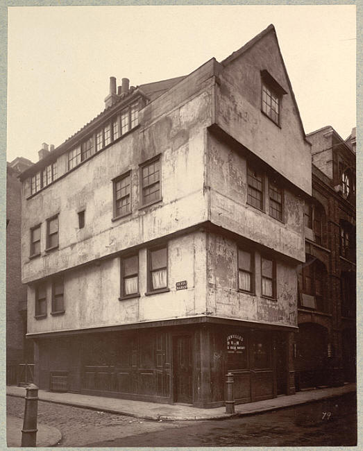 Early photo of the Golden Axe, on the corner of St Mary Axe and Bevis Marks
