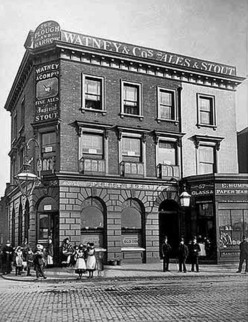 Plough & Harrow, 55 Battersea Park road and Sleaford street, Battersea - circa 1880