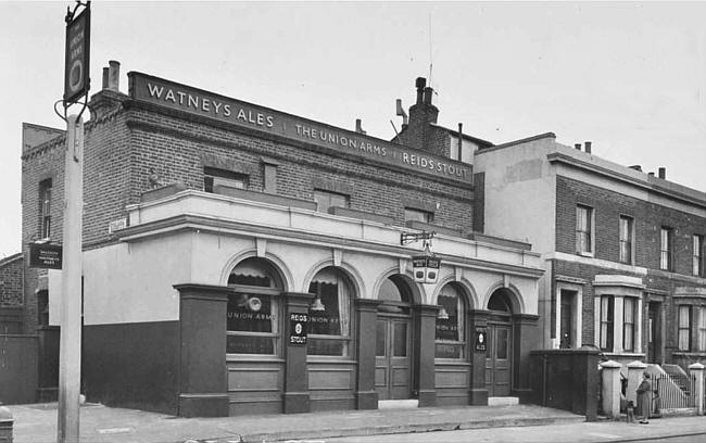 Union Arms, 109 Bridge road & Ethelburga street, Battersea  in 1956