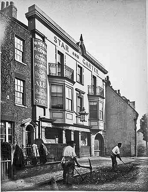 Star & Garter, Church road, Battersea - circa 1880 opposite St Marys Church