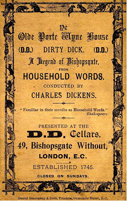 An early Dirty Dicks Poster