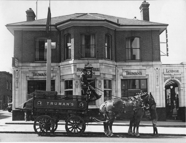 Forest Hill Tavern, Forest Hill Road, East Dulwich and Trumans Horse and Cart, when S C Dellow was licensee.