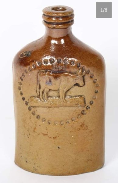 Red Cow Flask in the 1830s  - just sold for £5,700 in 2022