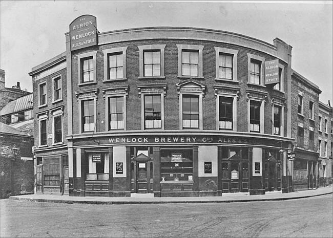 Albion Arms, Blundell street N7 when the pub was owned by Wenlock Brewery - circa 1920