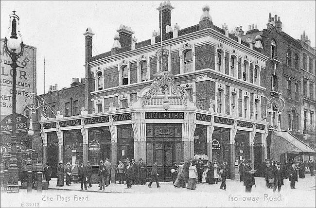 Nags Head, Holloway road & Seven Sisters road, N1 - circa 1900 with landlord William Wheeler