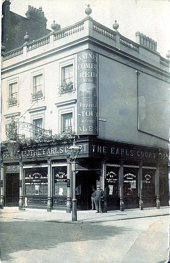 Earls Court Tavern, 123 Earls Court Road SW5 - G Carpenter (see alternative image) name over the left door, circa 1910