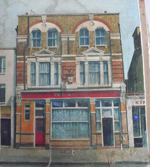 The Angel, 73 Lambeth Walk (watercolour painting) - in 1975