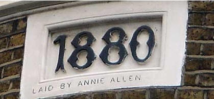 The first Licensed Victualler - Annie Allen in 1880 in the stonework
