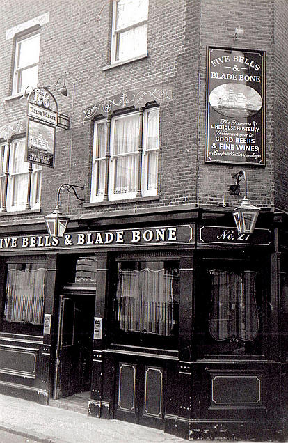 Five Bells & Blade Bone, 27 Three Colt Street, Limehouse E14  - circa 1960