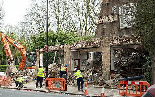 Carlton Tavern, 33 Carlton Vale, NW6 - demolished on 7th April 2015