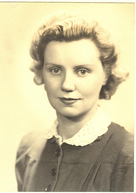The Identity Card of Hilda Bull (1948 - 1951) listing the Pier Hotel, Angel and the Wellington; and a picture of Hilda in 1942.