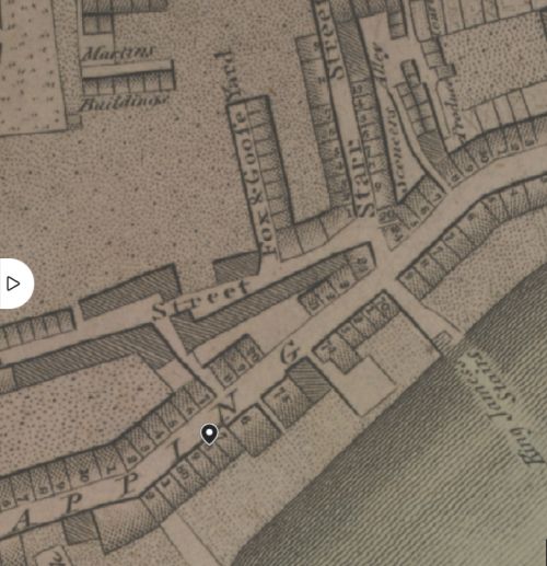 King James Stairs, Wapping Wall in 1799 opposite Star street.