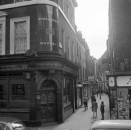 Rose & Crown, 85 Dean Street, St Annes, Soho - circa 1960