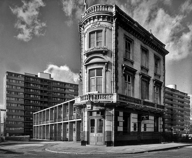 Balmoral Castle, 86 Glamorgan Street SW1 - circa 1969 surrounded by the newly built Churchill Gardens estate