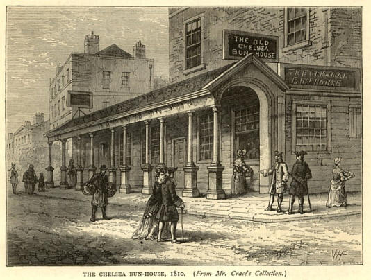 The Old Chelsea Bun Shop, Grosvenor Row in 1810