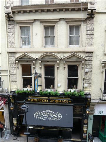 Princess of Wales, 27 Villiers Street, WC2 - in March 2008