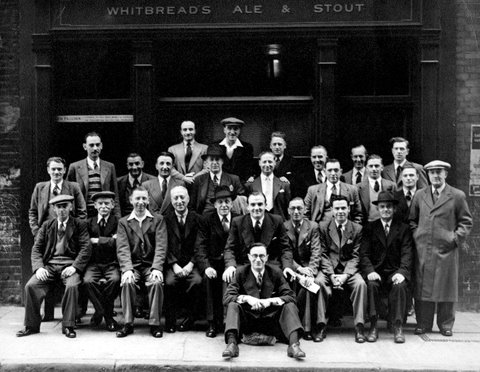 Two Brewers Group Photo - This has my father seated at the front and directly behind him is Ronnie (Ronald Stanley Tillcock).