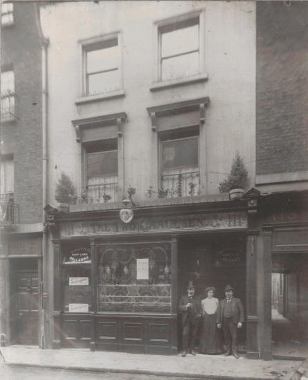 Two Chairmen, 111 Wardour Street, Westminster with Ida Kuhnlein and Valentin Wendling (on the right) - circa 1920